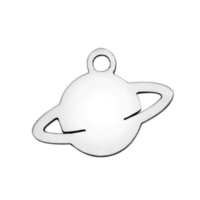 

304 Stainless Steel Charms Planet Stainless Steel Color 104x143x1mm Hole 15mm