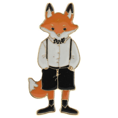 

Japanese Korean Version Cartoon Cute Cats Rabbits Foxes Metal Brooch Pins Fashion Jewelry Wholesale Cute Original Brooch