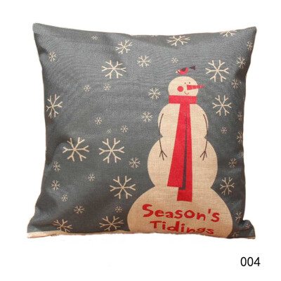 

Christmas Cushion Cover Throw Pillows Case Cotton Linen Tree New Year Decor