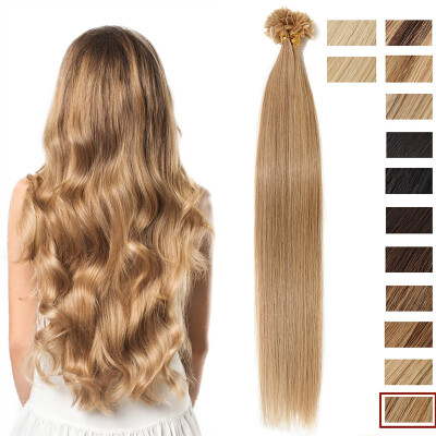 

16"18"20"22" 24"Invisible NailU Tip Glue Real Remy Human Hair Extensions Real Soft Hair Extensions 100strands50g