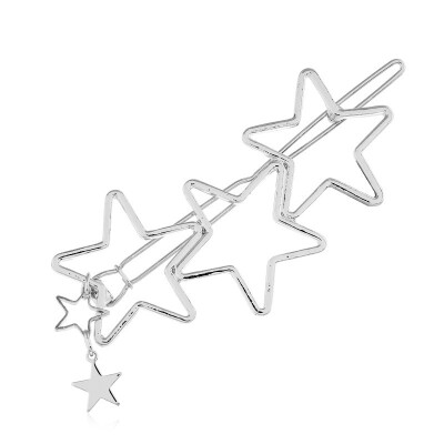 

Trendy Hair Clip Accessories Hollow Five Point Stars Hairpin Geometric Star Pendant for Women Gold Hair Clip Folder Accessories