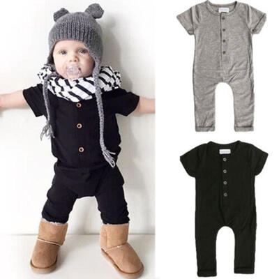 

Newborn Kids Baby Boy Girl Romper Button Bodysuit Jumpsuit Outfits One-piece