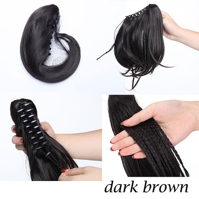 

Adjustable Messy Style Ponytail Hair Extension with Jaw Claw Synthetic Hair-Piece&Braids Ponytail hair