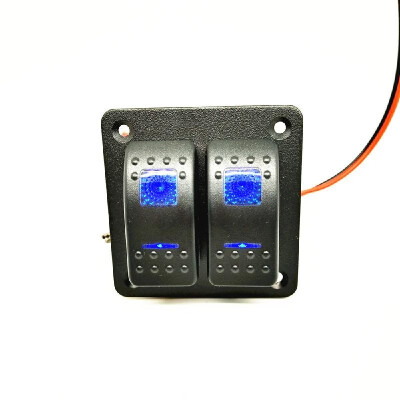 

Universal Waterproof 246 Gang LED 12V24V Car Caravan Marine Boat Mental Rocker Switch Panel Blue Red