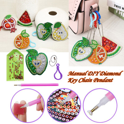 

Siaonvr 5Pcs 5D Cartoon Keyrings Diamond Painting DIY Painting Full Diamond Drill Need