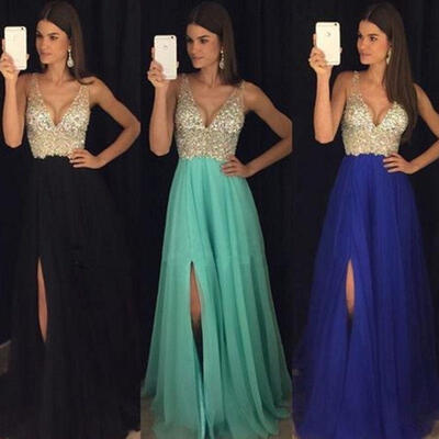 

sexy Women Formal Wedding Bridesmaid Long Evening Party Ball Prom Gown Cocktail Dress