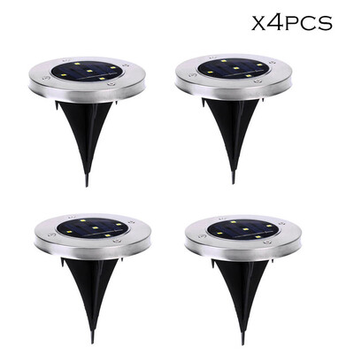 

Gobestart 4Pcs 5LED Solar Power Buried Light Under Ground Lamp Outdoor Path Garden Decking