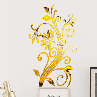 

〖Follure〗3D Diy Leaves Flower Fashion Acrylic Wall Sticker Modern Stickers Decoration