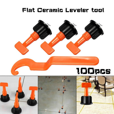 

50100pcs Plastic Flat Ceramic Leveler Floor Wall Construction Tools Reusable Tile Leveling System Kits