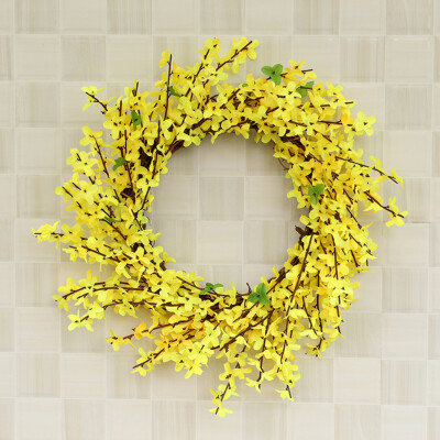 

Siaonvr Artificial Flower Leaf Wreath Wall Window Door Hanging Home Wedding Decoration