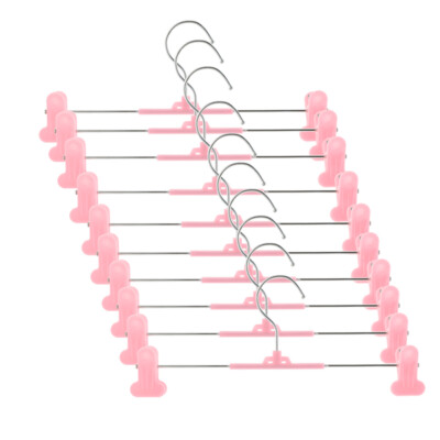 

10pcs PVC Clip Hangers Adjustable Hangers Clothes Coat Baby Skirt Trouser