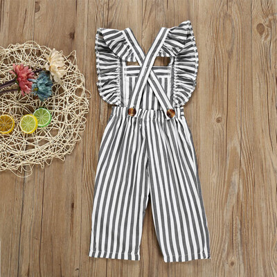 

Newborn Baby Clothes Backless Striped Ruffle Romper Overalls Jumpsuit Clothes Baby Girl Clothes Baby Girl Romper