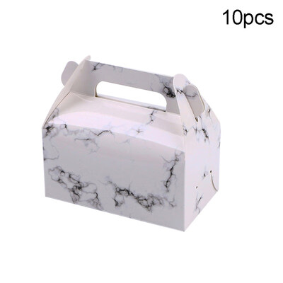 

10Pcs Paper Muffins Bakery Wrapping Packing Cupcake Candy Boxes with Handle