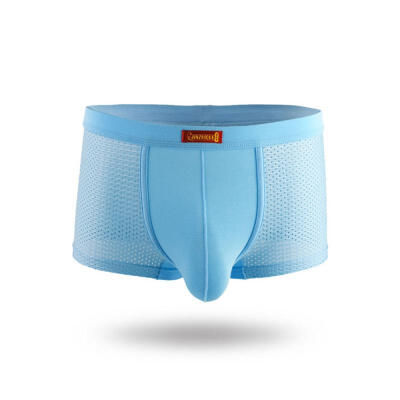 

SummeryTiny Meshes Solid Color Manly NylonModal Boxers For Gentlemen