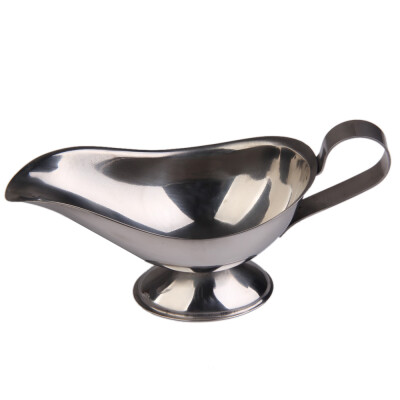 

Stainless Steel Beefsteak Gravy Sauce Boat Container Plate Dish Tableware