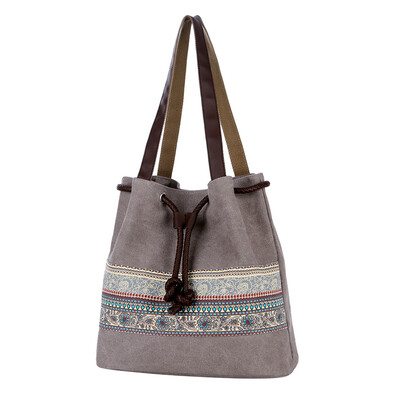 

Tailored Women Leisure National Bags Canvas Handbag Single Shoudler Bags Totes Bucket