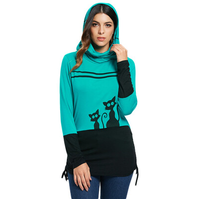 

Halloween Black Cats Long Sleeve Heaped T-shirt