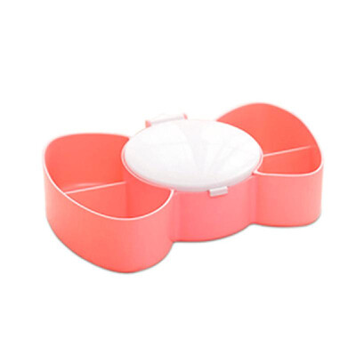 

Table Cosmetics Organizer Box with Mirror Household Storage Box Blue