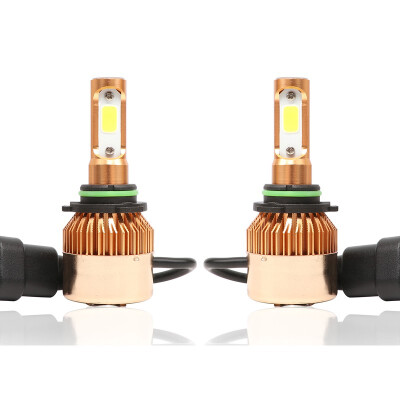 

9006 S2G 2PCS Led Cob LED Chip Car Headlamp 36W 6000k White Light 8000LM Car Bulb Fog Light Gold