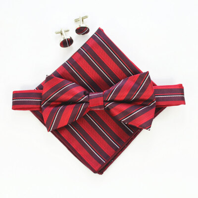 

37 stock bow tie pocket towel cufflinks set yarn-dyed jacquard bow tie spot retail