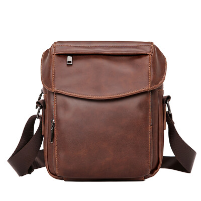 

Retro mad horse PU leather single shoulder bag mens bag Korean version fashion backpack leisure mens bag