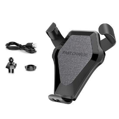 

2-in-1 Design Qi Standard Car Wireless Charger Stand Gravity Car Mount Air Vent Phone Holder Cradle Fast Wireless Charging Stand f