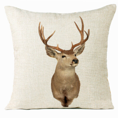 

〖Follure〗Xmas Christmas Elk Sofa Bed Home Decoration Festival Pillow Case Cushion Cover