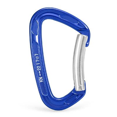 

22KN 24KN Straight Gate Carabiner Non-locking Gate Carabiner Climbing Canyoning Backpacking Hammocks Key Nose Carabiner