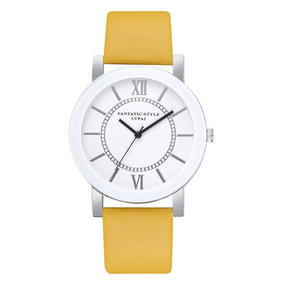 

High Quality Women Watches Simple Style Dial Ladies Quartz Wristwatch Candy Colors Leather Strap Clock Casual Reloj Mujer