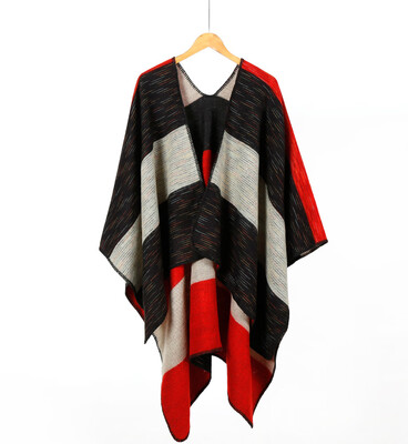 

European&American foreign trade stars with the same paragraph autumn&winter rainbow wide strip dual-use shawl long air conditioning warm imitation cashmere shawl