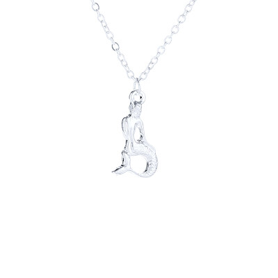 

New Arrived Fashion Jewelry Silver Color Escape The Ordinary The Little Mermaid Chocker Necklace Pendant For Women Girl