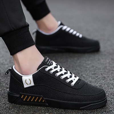 

Summer canvas mens shoes Korean version of the trend of wild mens sports&leisure shoes summer breathable linen shoes lace