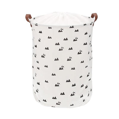 

Folding Geometry Drawstring Canvas Laundry Basket Clothes Toys Large Bucket