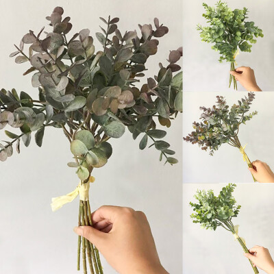 

1Bouquet Artificial Eucalyptus Leaf Fake Plant for DIY Wedding Party Home Decor