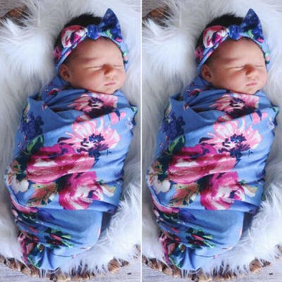 

Hot Newborn Baby Girl Boy Swaddle Wrap Blanket Sleeping BagHeadband Outfits Set