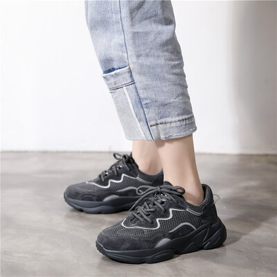 

Yi Dian old shoes women ins tide autumn new breathable mesh shoes lightweight thick bottom sp