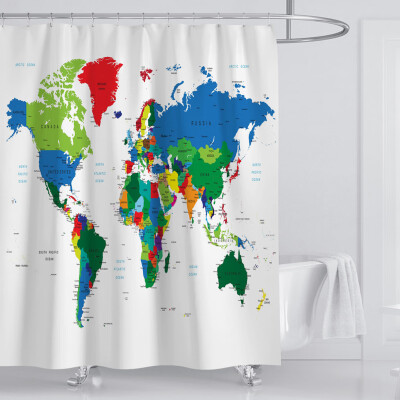 

〖Follure〗New Waterproof Shower Curtain with 12 Hooks 3D Printed Bathroom Polyester