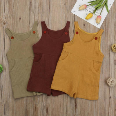 

Newborn Kids Baby Girl Summer Cotton Sleeveless Romper Jumpsuit Outfits Clothes