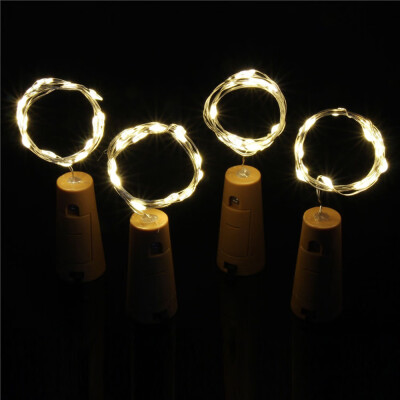 

Gobestart Wine Bottle Cork Lights Copper Wire String Lights for Wedding Party Decor A