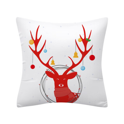 

Tailored Christmas Pillow Case Glitter Polyester Sofa Throw Cushion Cover Home Decor