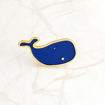 

Unisex Blue Shark Whale Animal Metal Enamel Brooches Denim Pins Badge Jewelry
