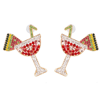 

2019 New Colorful Flower Big Brand Design Luxury Starburst Pendant Crystal Drop Earrings Gem Statement Jewelry