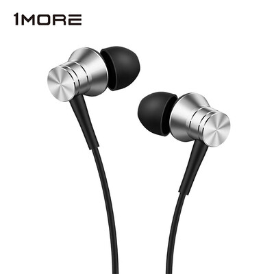 

1MORE Piston Fit In Ear Earphone Aluminium Alloy Aerospace Metal Diaphragm with Microphone 45 degree eartips E1009