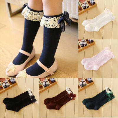 

Cute Girl Kids Knee High Socks Stocking Cotton Baby Toddler Leg Warm Leggings