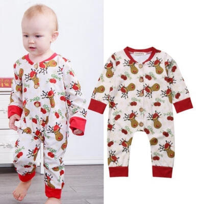 

XMAS Newborn Baby Boy Girl Romper Bodysuit Jumpsuit Playsuit One Piece Outfit