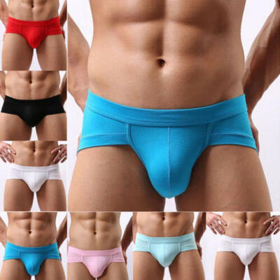 

USA Mens Seamless Low Waist Briefs Short Boxers Pants Thongs Underwear Underpant