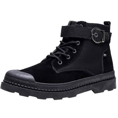 

2019 Fashion Winter Men Boots Ankle Boots Lace Up Outdoors Mens Basic Boot Work Low-heeled Lace Up Premium Shoes Work Boots