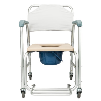 

Toilet Seat Multifunctional Aluminum Elder People Disabled People Pregnant Women Elevated with Cushion White