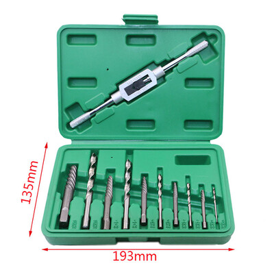 

〖Follure〗11PCS Set Speed Out Screw Extractor Drill Bits Tool Broken Damaged Bolt Remover