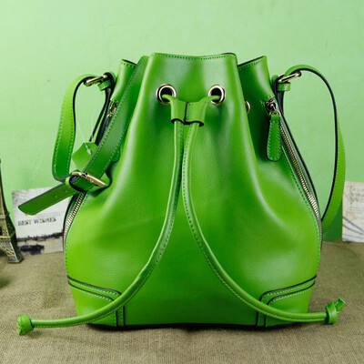 

Jane show leather Messenger bag female bag head layer cowhide bag Ms 2018 new wild shoulder bag diagonal bag